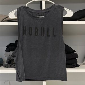 NOBULL Charcoal Gray Crop Tank Top